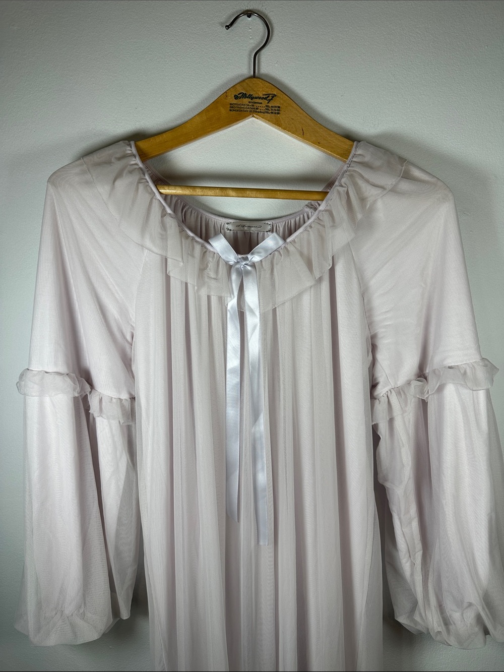 S Princess Vintage-Inspired Romantic Ruffle Sheer Overlay Dress Women's M - Picture 4 of 12
